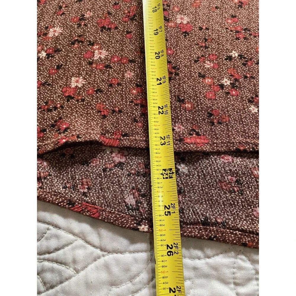 Knox Rose Women’s Burgundy Peasant Long Sleeve Boho Blouse L G48 - Picture 6 of 7